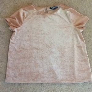 💕Cute girls pink velvet shirt💕